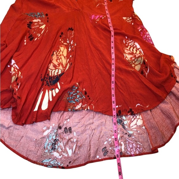 Free people field of butterflies Hi low tunic top size M - Picture 10 of 10